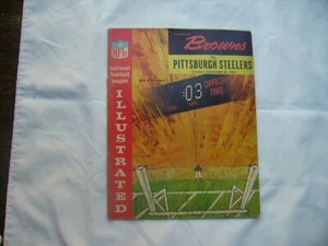 Cleveland Browns vs. Pittsburgh Steelers Football Program November 25, 1962 - Picture 1 of 4