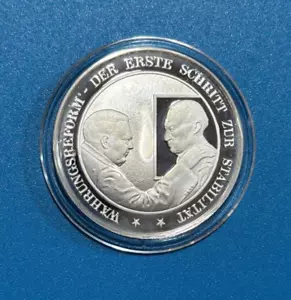 1976 Germany 0.925 Silver Medal - Konrad Adenauer Era - 31.31g C - Picture 1 of 3