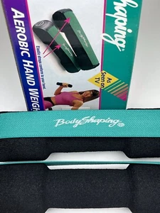Vtg 1993 Bodyshaping 1lb Elastic Strap Aerobic Walking Hand Weights (2lbs total) - Picture 1 of 11