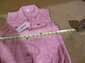 Aktuelle rosa Denim mittlere Weste für Damen - Bild 1 von 4