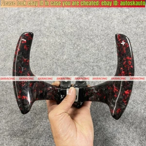 Forge Carbon Fiber W/ Red Glitter Paddle Shifters Replace For Infiniti Q50 14-17 - Imagen 1 de 10