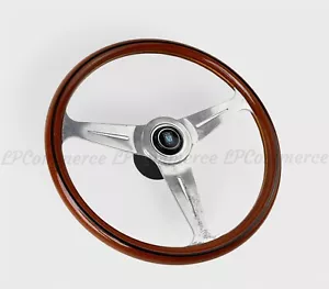Volante Nardi 39cm steering wheel Abarth Alfa Romeo Fiat mozzo radica legno - Foto 1 di 15