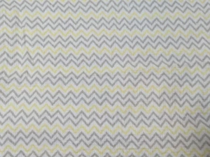 Lollypop Chevron Striped Baby Blanket Cotton Muslin White Yellow Gray Zig Zag - Picture 1 of 7