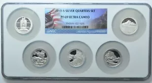 2010-S ATB Silver Proof State Quarter Set NGC PF69 Ultra Cameo - Picture 1 of 3