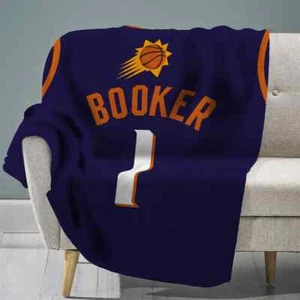 Sleep Squad Phoenix Suns Devin Booker 60” x 80” Plush Jersey Blanket - Picture 1 of 5