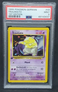 Pokemon PSA 9 MINT German Drowzee Traumato 49/102 1st Edition Base Set 1999 #437 - Picture 1 of 2