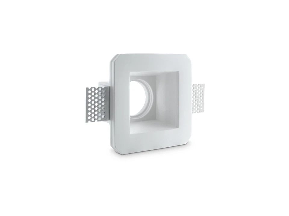 FARETTO DA INCASSO IN GESSO QUADRATO A SCOMPARSA PER LAMPADE ALOGENE E LED NUOVO - Immagine 1 di 1