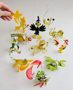 Hand Blown Glass Unique CollectibleFigurines 2"~5" (set of 2 randomized pieces) - Picture 1 of 1