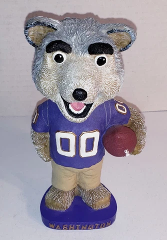 UW Washington Huskies Mascot Purple Base Bobblehead Harry The Husky Bobble Cover