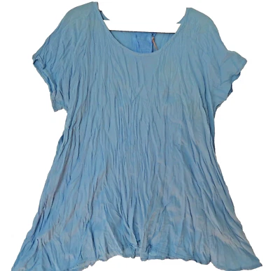 PRIVATSACHEN Shirt Tunika A-Linie Bio-Baumwolle 48-50-52 (3) NAHRUND hellblau - Bild 1 von 3