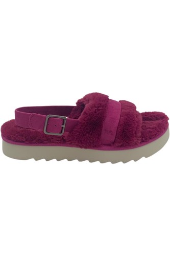 Koolaburra by UGG Adjustable Slide Sandals Fuzz'd Out Fuchsia