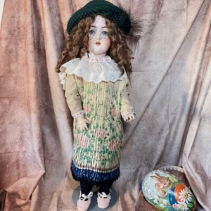 Antique 29” German Bisque Head Doll Marked 136 15 Germany Composition Body - Picture 1 of 24
