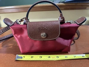 Longchamp Le Pliage Red Shoulder Tote Bag XS Crossbody Authentic USED ONCE - Picture 1 of 6