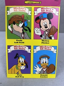 Vintage 1990's Mickey Mouse Baseball Easter Egg Coloring Kit Baseball Cards Only - Picture 1 of 2
