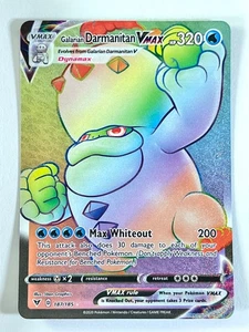 Galarian Darmanitan VMax 187/185 Secret Rare Vivid Voltage Pokemon Near Mint NM - Foto 1 di 4