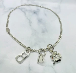 Auth BALENCIAGA Charm Chain Necklace - Unisex, Pre owned / LS5516 - Picture 1 of 8