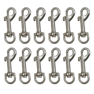 12 Pcs Trigger Clips Clasp, 5cm Zinc Alloy Swivel Eye Snap Clip Hook for Dog ... - Picture 1 of 6