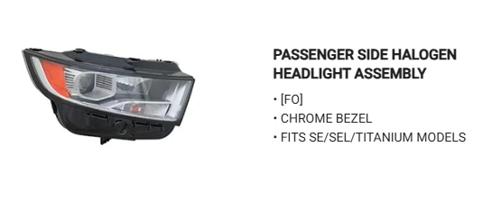Ford Edge 2016-2018 montaje faro derecho halógeno CAPA FO2503341C Foto 1 de 1