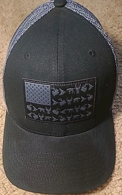 Columbia PFG Mesh Animal Flag Ball Cap, Black/Graphite - L/XL - Image 1 of 4