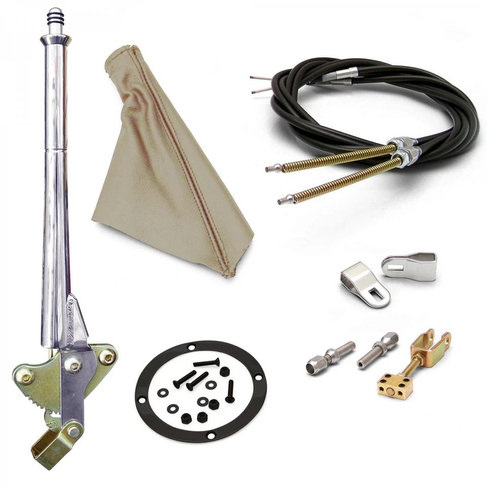 Bota bronceada con manija de freno eléctrico 16 Trans Mnt, anillo Chr, kit de cable, horquilla Ford caliente Foto 1 de 1