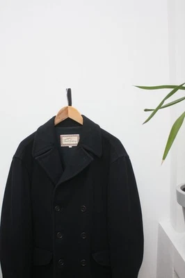 Thomas Burberry Vintage Black Wool Coat Men's - Image 1 of 4