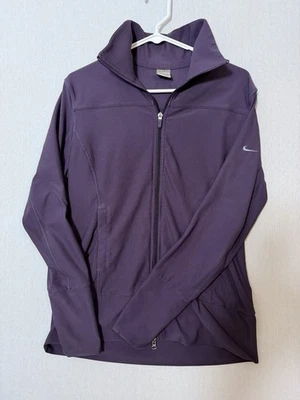 Chaqueta de Pista Nike Gris Tag Fit Seca Cremallera Completa Talla L Para Mujer’s Púrpura Foto 1 de 4