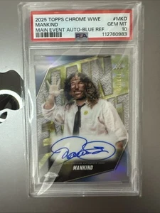 2025 WWE Topps Chrome Mankind Main Event Autograph Refractor /150 PSA 10 - Picture 1 of 3