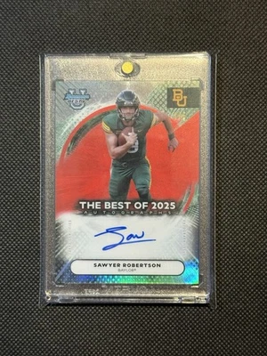 2025 Bowman Best U Sawyer Robertson Auto Red Refractor /5 #BOA-SR Baylor Bears - Image 1 of 2