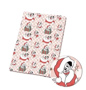 Weihnachten Rosa Kariert Dalmatiner Dalmatiner 100% Baumwolle Stoff Polyester 50x145CM - Bild 1 von 1