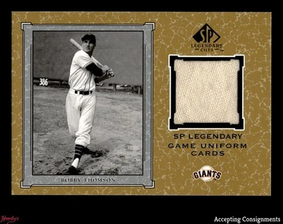 2001 SP Legendary Cuts Game Jersey #JBT Bobby Thomson GAME USED PANTS GIANTS - Image 1 of 2