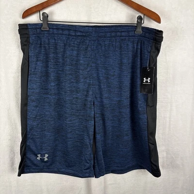 Mens Under Armour Gym UA Tech Athletic Logo Shorts Blue Size XL NWT - Image 1 of 4