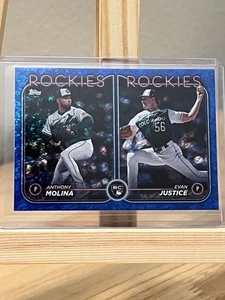 2024 Topps Update Rookie Combos Evan Justice Anthony Molina #US270 BlueFoil /999 - Picture 1 of 4