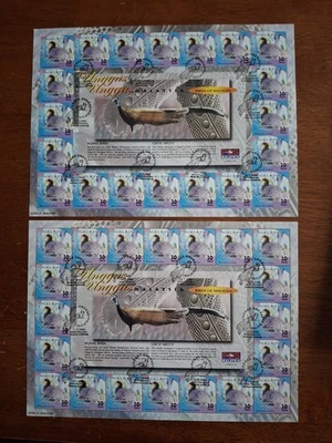 Alaysia Sc 791A 2000 MINISHOJAS PERFECTAS E IMPERFERAS DE 20 AVES Great Argus Foto 1 de 3