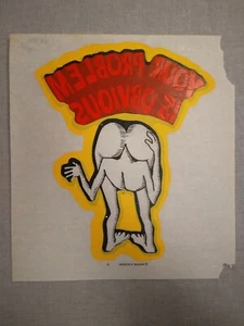 IL TUO PROBLEMA E' EVIDENTE FERRO DA STIRO VINTAGE ANNI 70 HEADSHOP SU TRANSFER - BELLO - Foto 1 di 2