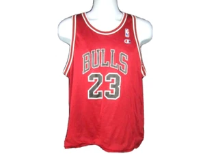 VTG 90s Michael Jordan 23 Chicago Bulls NBA East Champion Reversible Red Black M - Picture 1 of 6