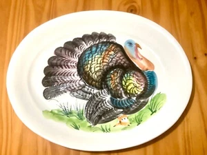 Seltene Vintage 19" Porzellan Platte / Rückseite gestempelt - Bild 1 von 7