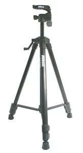 Nikon Tripod W/ Bubble Level & 12" Elevator Crank Extends 18" To  48" Exc. Cond. - Picture 1 of 12