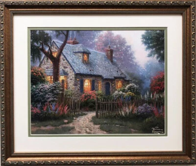 Thomas Kinkade "Foxglove Cottage" ARTE ENMARCADO PERSONALIZADO  Foto 1 de 3
