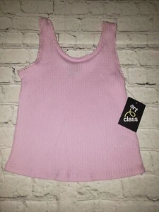 Camiseta sin mangas acanalada rosa Art Class para niñas borde festoneado tallas S, M, L, XL, XXL nueva con etiquetas - Imagen 1 de 2