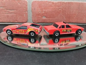 1979 Hot Wheels Delorean Goodyear Gran Turismo Black Interior + 1983 Fire Chief - Picture 1 of 20