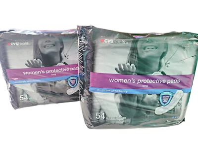LOTE de 2 almohadillas protectoras para mujer CVSHealth 54 almohadillas envueltas de absorción moderada Foto 1 de 4