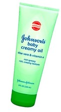 Johnson's, Baby Oil Creamy Aloe & Vitamin E, 8 fl oz.