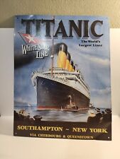 Titanic White Star Line Ship Vintage Retro Wall Art Decor Metal Tin Sign 12 x 16