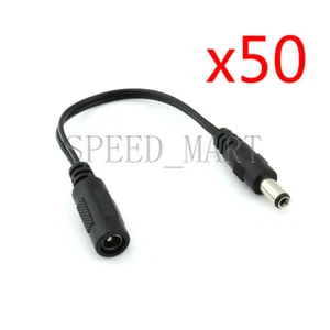 50pcs DC Power Supply Converter Cable 5.5x2.1mm Female to 5.5x2.5mm Male Plug - Picture 1 of 4