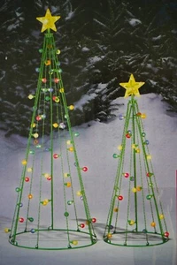 Winter Wonder 2 Piece Twinkle Cone Tree Set 5 ft Outdoor Christmas Decor NEW - Picture 1 of 3