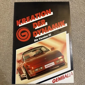 Gemballa PORSCHE 911 VERSION III Tuning Prospectus 4 Pages In German Text - Picture 1 of 3