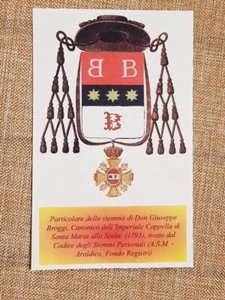 Stemma di Don Giuseppe Broggi Canonico Imperiale Annuario nobiltà Araldica - Imagen 1 de 1