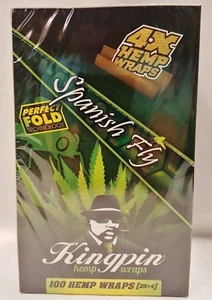 Volle Box 25 Packungen Kingpin Spanish Fly Perfect Fold Wraps 4 pro Packung - Bild 1 von 1