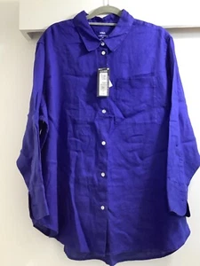 Longer Length Shirt From Marks & Spencer Vibrant Blue Size 20 BNWT - Picture 1 of 3