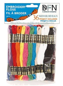 36 pieles de hilo de bordado de colores primarios Janlynn para punto de cruz #3001-25 - Imagen 1 de 1
